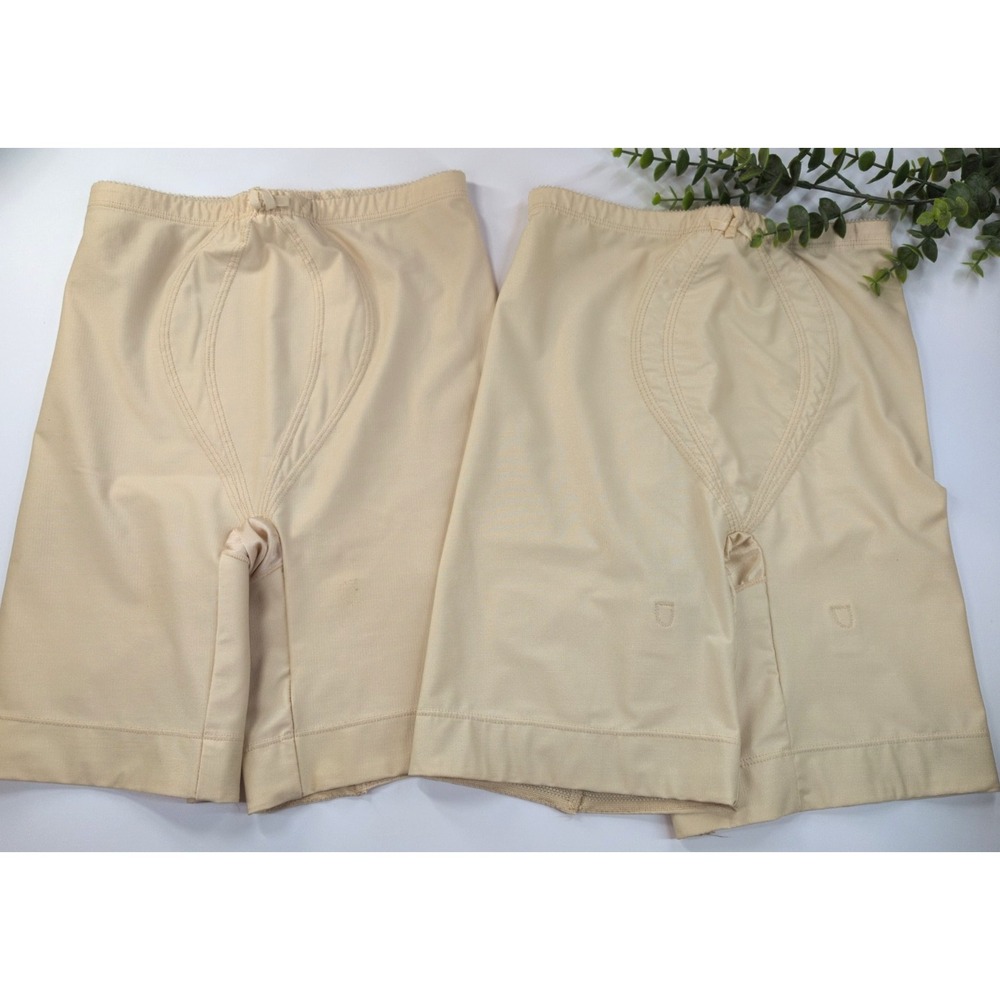 LOT 2🌿Vtg Warners S Lingerie Girdle ShapeWear Tummy Control Shorts Nylon Spande